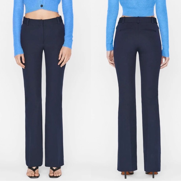 Frame Le High Flare Trouser in Navy Size 4 - Picture 1 of 10